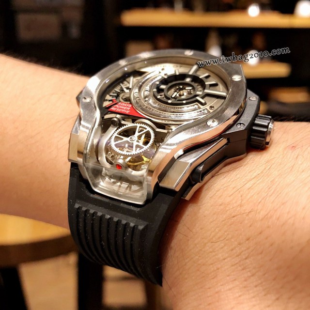 恒寶HUBLOT魔獸MP系列909.NX.1120.RX.1704拋光金屬男士腕表  gjs1985